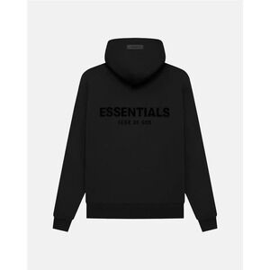 Fear of God Essentials Hoodie Stretch Limo Large Black New With Tags